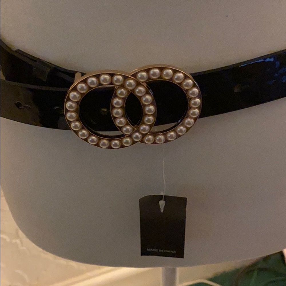 Black Patent leather belt